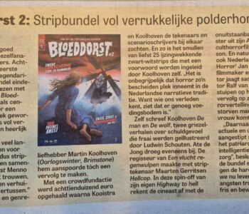 Bloeddorst #2 in De Telegraaf, 10 oktober 2025